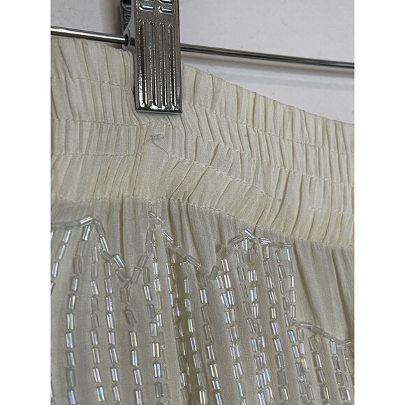 Fabrice couture Women's Small Off white Sequined Beaded Pants Vintage Stunning - Picture 3 of 12